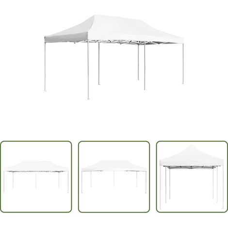 vidaXL Tente en aluminium - Tente de réception pliable Aluminium 6 x 3 m Blanc (1/5)