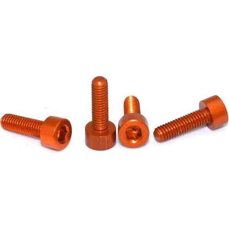 7075 Aluminium Alloy Cup Head Hex Socket Screws Model Hexagon Bolts M3x6/8/10mm M310mm  Orange (1/4)