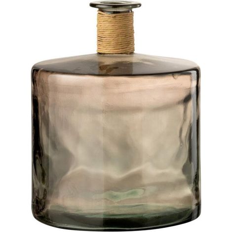 Vase Design en Verre "Safari" 45cm Marron