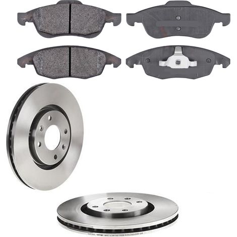 KIT FRENI ANTERIORI compatibile con CITROEN BERLINGO MULTISPACE (B9) - DISCHI + PASTIGLIE OEM: FDB1971 / 17338 /SOSTITUZIONE DIRETTA/BASSA POLVERE/SILENZIOSO (1/5)