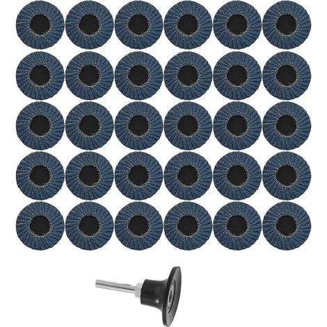 Disque de ponçage à lamelles de 50 mm (2 pouces) pour outils abrasifs à verrouillage par rouleau, convient au polissage du métal et du fer. (1/5)