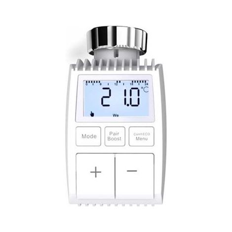 Termostato Valvola ZigBee Con Pile Protocollo ZigBee TUYA, Smart Life Cilindro Per Valvola Termosifone M30X1.5mm Grigio 3V IP20