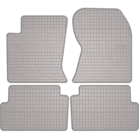 Alfombrillas de goma para coche: Ford Focus MK1 FL hatchback, sedán, familiar (2001-2004) - color gris a juego. (1/5)