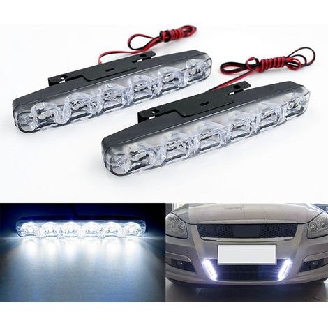 1 paire de feux de jour DRL Super Brillants Blanc Xénon 6 LED Lampes de Brouillard (1/3)