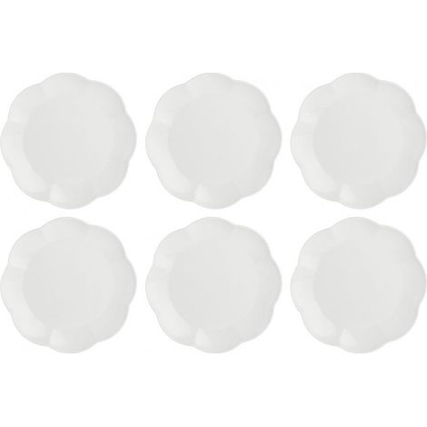 Sin nombre Juego de 6 platos llanos, blanco, 26 cm - perfecto para el uso diario