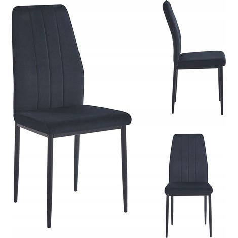 Sedia in velluto nera K12-FX (1/5)