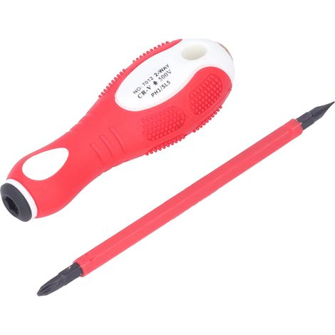 Elektriker-Schraubendreher mit Doppelfunktion, kupferrosoliert, 500 V, elektrischer Stift PH1/SL5, Kreuzschlitz/Schlitz (1/5)