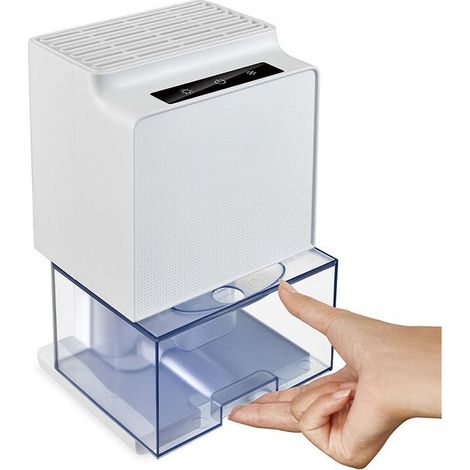 Deumidificatore per la casa, piccolo deumidificatore portatile silenzioso, spegnimento automatico, deumidificatore per la casa con luce notturna colorata, mini deumidificatore per bagno e cucina (1/4)