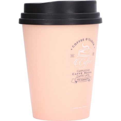 Mini-USB-Luftbefeuchter 300 ml – Becherdesign, leise mit automatischer Abschaltung, leicht und kompakt für Auto, Büro oder Zuhause – Rosa (1/5)