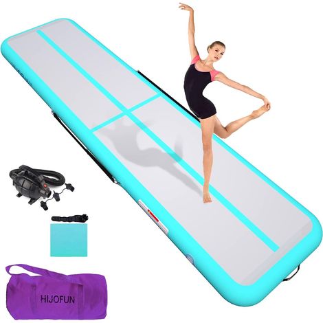 Air Floor Mat 3M 4M 5M 6M Tapis de Gymnastique Gonflable avec Pompe 10/20cm d'épaisseur Pistes d'acrobatie Piste Gonflable Air Mat pour Gymnaste Tumbling Yoga Taekwondo (1/5)