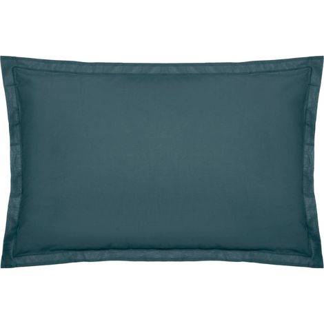 Taie d'oreiller Carina coton 50x70cm bleu orage - Atmosphera créateur d'intérieur