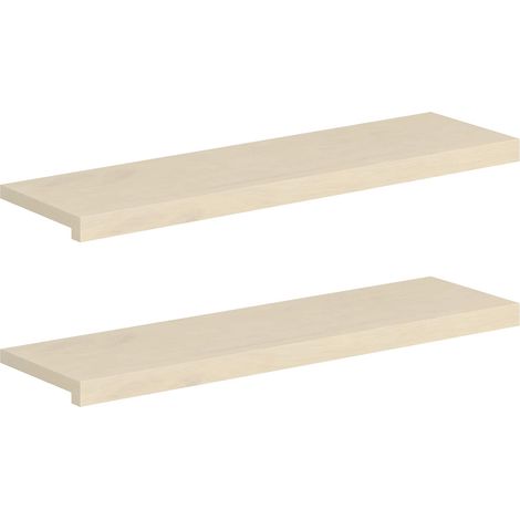 Fensterbänke 2 stk. Weiß 100 x 30 x 2 cm Massivholz Eiche vidaXL