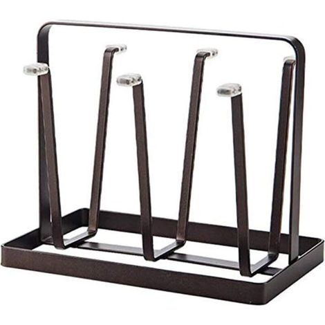 Porta-bottiglie e asciugapiatti multifunzione per bicchieri, tazze e stoviglie – Struttura in acciaio inossidabile, dimensioni 16,8 × 12,5 × 20 cm – Ideale per cucine francesi