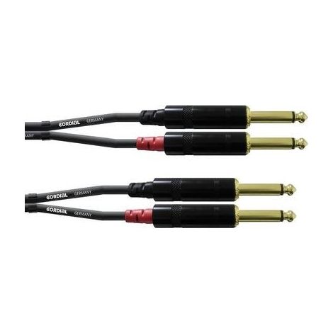 Cordial CFU 3 PP Audio Cavo adattatore [2x Spina jack da 6.3 mm - 2x Spina jack da 6.3 mm] 3.00 m Nero (1/2)
