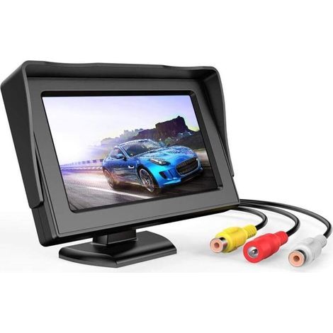 Écran LCD de Caméra de Recul, 4,3 Pouces Caméra de recul avec écran étanche, pour camionnette SUV, pour Voiture (1/5)