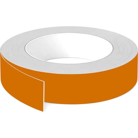 1x Bande de chant ABS sans colle 23 mm x 5 m épaisseur 0,8 mm facile à appliquer bricolage étagère meuble panneau plan de travail bois stratifié, Orange de Sienne mat (1/3)