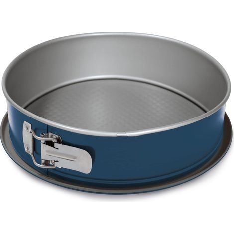 Guardini, Linea XBake, Tortiera Apribile 1 fondo 26cm, Acciaio con Rivestimento Antiaderente, “Acciaio green” con nuovo rivestimento PFAS free, Grigio/Blu (1/5)