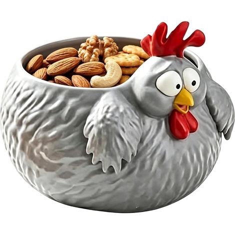 Bol Poule Adorable Élément Décoratif Rustique En Résine  Bol Poule Bonbons Style Ferme Pour Chambre Étudiant, Bureau, Comptoir Appartement, Salon, Plan de Travail Cuisine et Étagère (1/5)