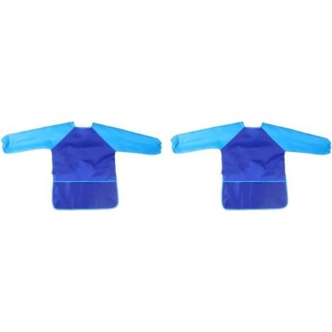 2er-Pack Malerschürzen – wasserdichtes Gewebe 210T – wasserdicht – Malerschürzen mit Ärmeln – S-Blau (1/5)