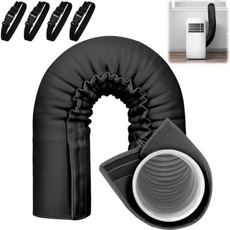 Gaine Isolante Climatisation, Isolation Tuyau Climatiseur, Isolant Tuyau Climatisation, Protection Tuyaus Climatisations,(Noir) (1/5)