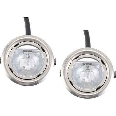 Zwei 20-Watt-Halogenlampen, geeignet für Küchenabzugshauben, 12 V Wechselstrom, klarer Glasschirm, 65 mm Durchmesser, geeignet zur Beleuchtung von Küchen- und Lüftungsabzügen. (1/5)
