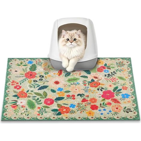 Cat Litter Mat, 60 x 40 cm, Retains 100% of Litter Mat (1/5)