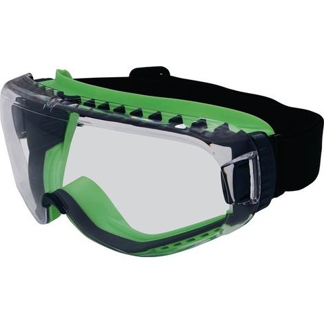 Lunettes vision totale T-Spex 8114 EN 166 EN 170 monture noir/vert. verre transp