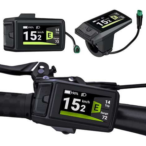 Pantalla para bicicleta eléctrica, pantalla TFT de 1,9 pulgadas, resistente al agua IPX7, pantalla Bafang DPC080 (0-5 pasos) (1/2)