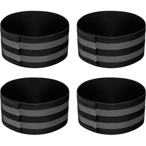 4 bracelets réfléchissants, ajustables, sécurité multisport pour cyclistes et coureurs en extérieur (1/4)