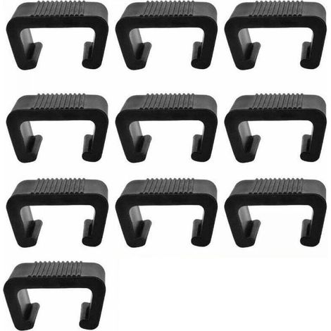 Clips De Fixation - Polyrotin - Pour Mobilier De Jardin Et Canapés D Angle Extérieur - 10 Pièces (1/5)