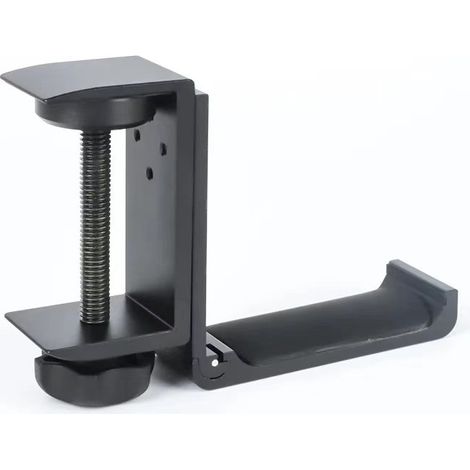 Nuevo soporte plegable para auriculares, soporte de aluminio, soporte de escritorio que ahorra espacio, compatible con auriculares para juegos, negro