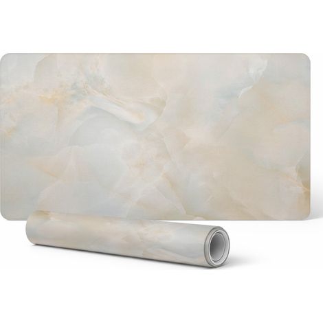 Tapis de clavier de protection moderne, motif vagues abstraites lumineuses, 100 x 50 cm (1/5)