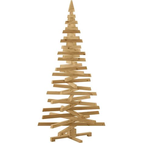 Arbres de Noël avec support Marron 180 cm Bois massif en pin vidaXL (1/5)