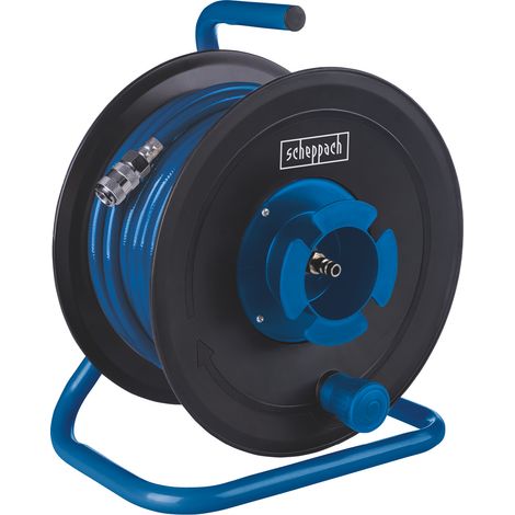 [JAMAIS UTILISE] Scheppach Enrouleur de tuyau d'air comprimé  - Pression max 10 bar - Longueur 20 + 1,5m - Diamètre intérieur/extérieur 6,5/10mm