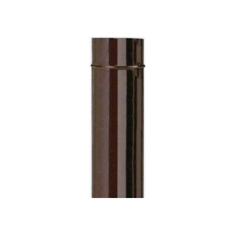 tubo dritto smalbo in acciaio smaltato verniciato marrone, 13x50 cm