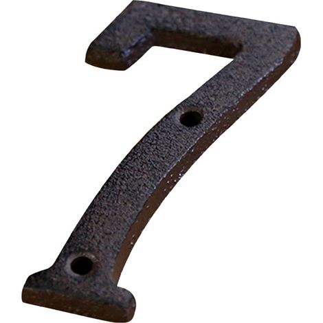House Numbers - Cast Iron - Black Coated - DIY Letter And Number Set - For Exterior Wall Decoration - 26 Letters 10 Numbers 2 Symbols