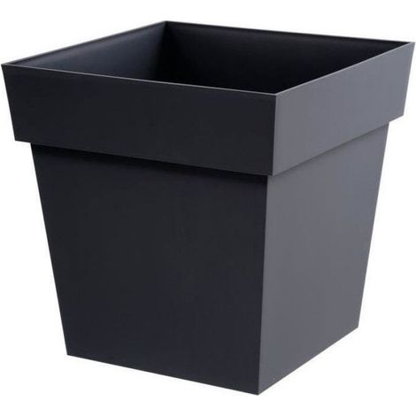 Pot Carré - 40 cm - 38 L - 39 x 39 x H39 cm - Gris Anthracite (1/5)