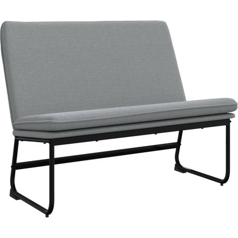 Panca 100 x 75 x 76 cm tessuto grigio chiaro 020010496