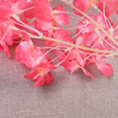 Guirlande de fleurs de cerisier artificielles de 1,8 m (256 tiges) pour décorer la maison, la chambre, un mariage ou une fête au printemps (rose rouge). (1/4)