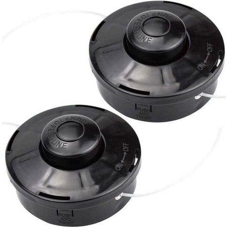 Set mit 2 Universal-Freischneiderköpfen, A6481 Nylon-Ersatzspule für Trimmer-Freischneider-Schneidkopf M10 x 1,25 für Benzin-Freischneider,