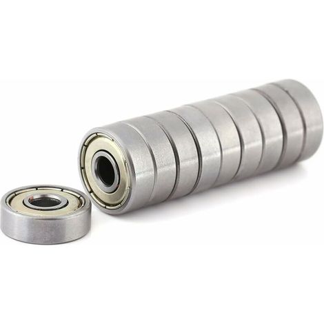 10pcs 626ZZ Mini Roulements à Billes Double Blindé Roulements à Bride en Métal Protégés Multi-Usage en Acier au Carbone 6x19x6mm