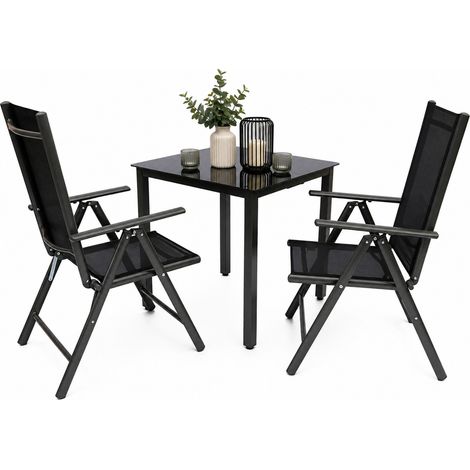 3 unids Alu Glass Garden Set Seat Group 80SW 105x80x80 - VCM (1/3)