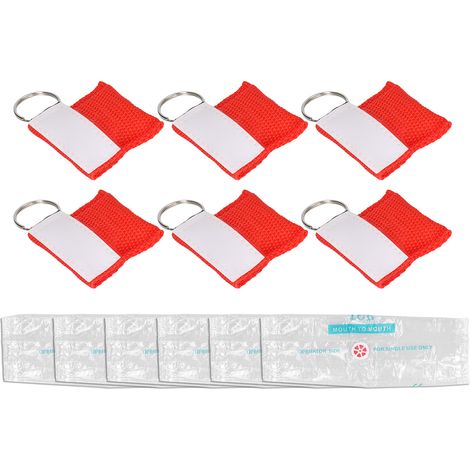 Masque de RCR 6 pièces avec Valve Anti-retour pour Ventilation d'Urgence - Rouge (1/5)