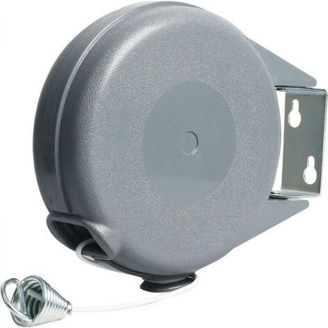 Heavy-duty retractable clothesline for outdoor and indoor use with a durable ABS casing and 38-foot extruded PVC line, with a locking mechanism to prevent sagging (1/5)