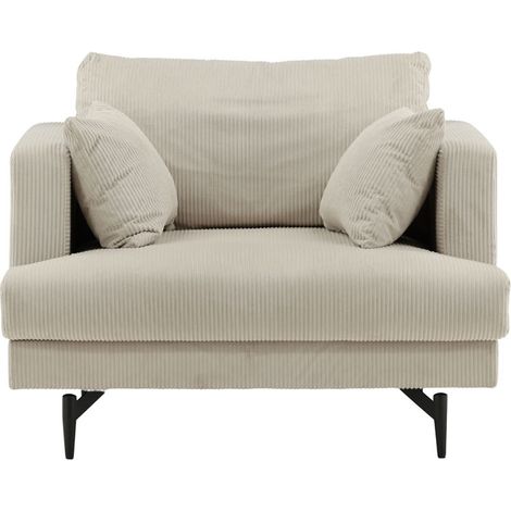 Sofia Sessel Samt beige.