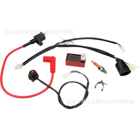 Off-road motorcycle parts 110 125 140cc old model kick start, complete wiring harness, ignition system CDI (1/4)
