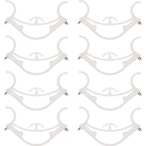 Lot de 8 crochets élastiques d'angle réutilisables et amovibles, accessoires de crochets multifonctionnels-8X5X2CM-White (1/3)