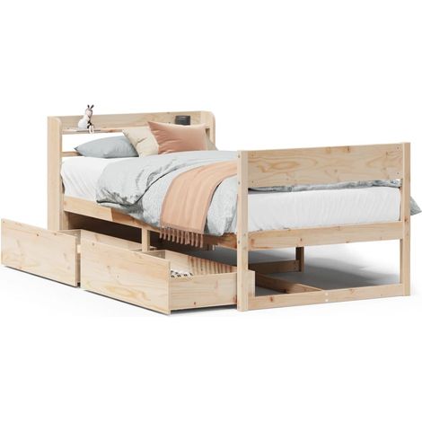 Maison Exclusive - Letto senza Materasso 75x190 cm in Legno Massello Pino