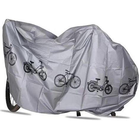 Funda impermeable para bicicleta eléctrica, coche eléctrico, bicicleta de montaña, motocicleta, protección solar, funda para coche, cuatro estaciones, universal, blanca (1/5)
