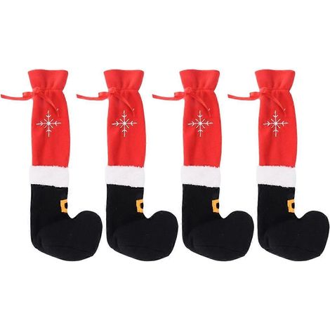 Housses de pieds de chaises de Noël - Fournitures de décoration d'hôtel pour Noël (1/4)